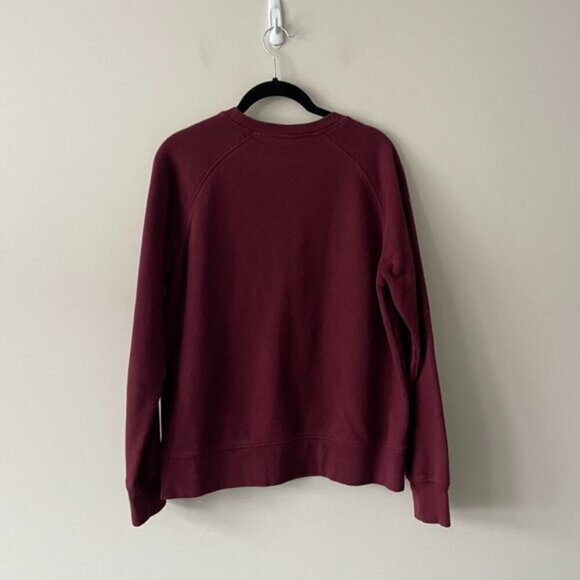 The North Face Crew Neck Embroidered Logo Casual Pullover Sweatshirt Red L - Picture 3 of 7